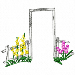Garden Barriers Embroidery Design 4 Garden Barriers Embroidery Design 4